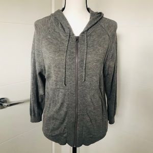 Lululemon 3/4 sleeve zip wool sweater hoodie gray
